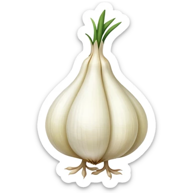 bird with a body like a garlic bulb sticker
