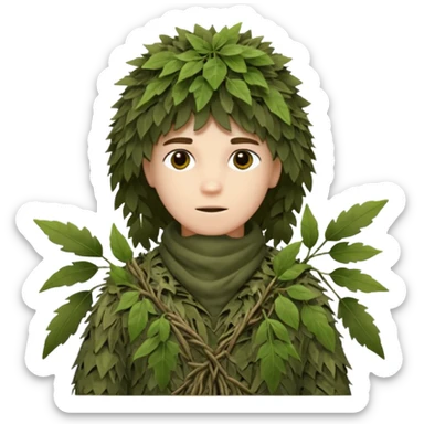 sniper behing a bush sticker