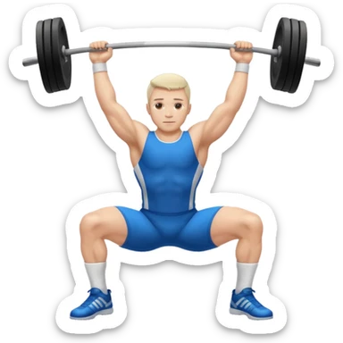 white sportsman in the playground, dressed  in sport suit on sports horizontal bars sticker