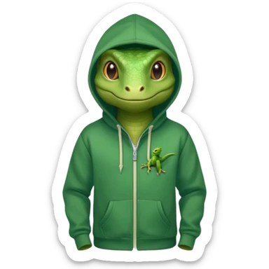 Lizzard wearing essentials hoodie sticker