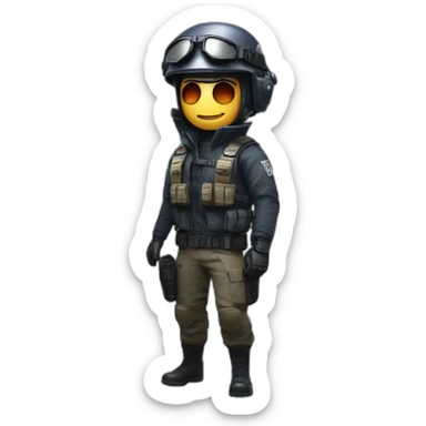 Rainbow six siege thermite carecter sticker