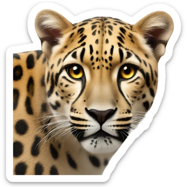 leopardo lengua fuera sticker