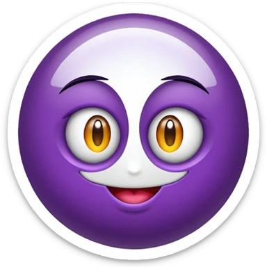 bola branco e roxa sticker