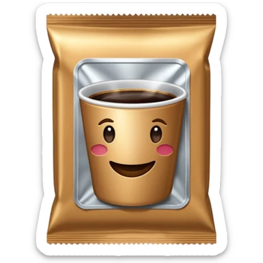 coffee packet sticker