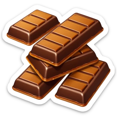 chcolate with caramel sticker