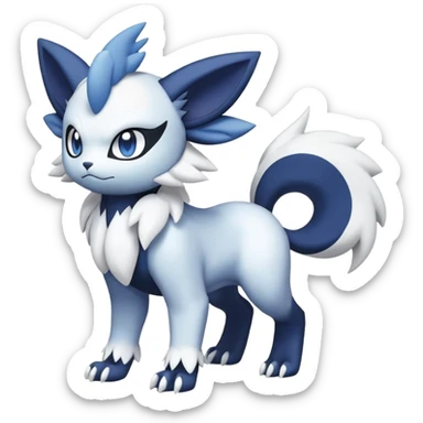 Meowstic-Absol-Pokémon-Fakémon-hybrid-creature (full body) sticker