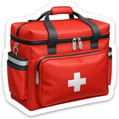 red paramedic bag sticker
