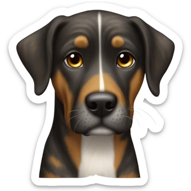 Mountain cur dark brindle tiger stripes sticker