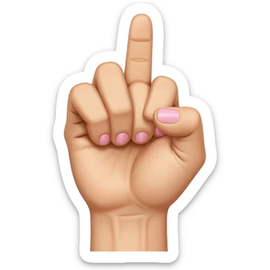 light brown hand in a fist with pinky finger raised sticker