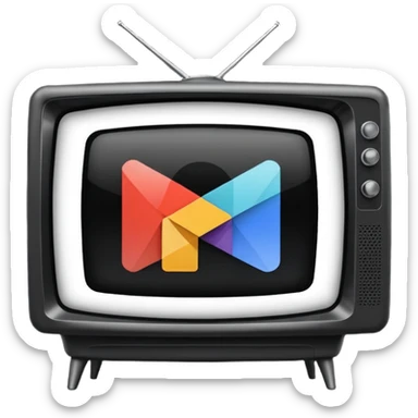 Create an emoji in which it is representing an app like YouTube professional logo of this app but don't make it like YouTube this app name as :- InSights TV sticker