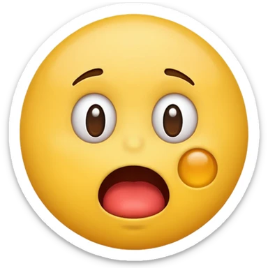 Stressed emoji with running nose sticker