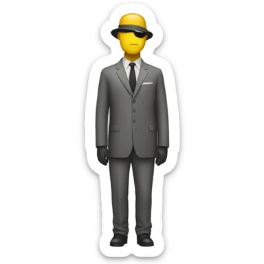 full size invisible man  sticker