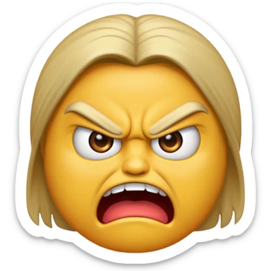angry emoij a teener sticker