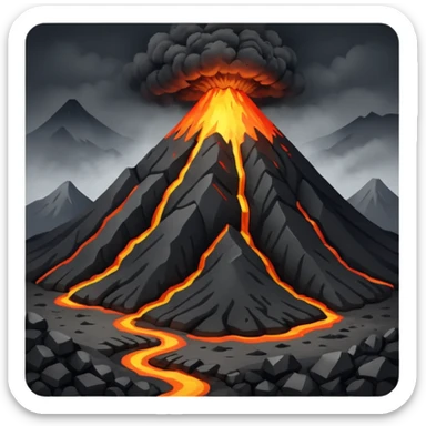 Volcanic Land sticker