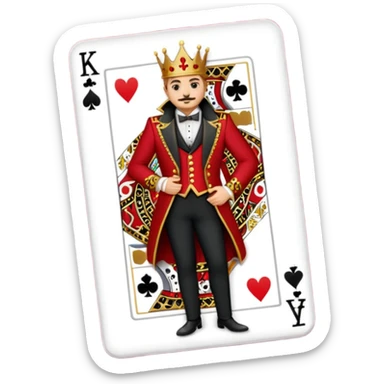 Solitaire card king sticker