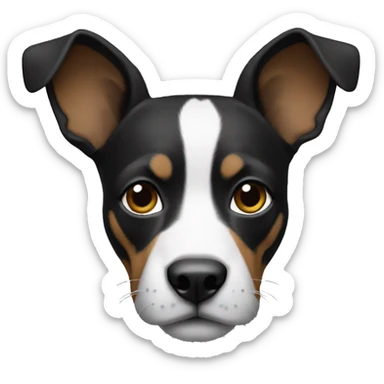 black-tri-american-bollie-with-cropped-ears sticker