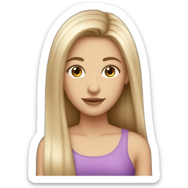 fair-skinned-pretty-woman-with-long straigh hair sticker