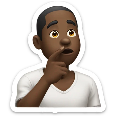 Black men blow kiss  sticker