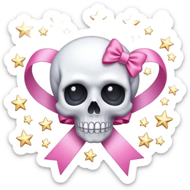 Make this 💀 with a 🎀 and some ✨ sticker