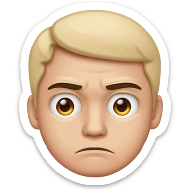 Fed up emoji face sticker
