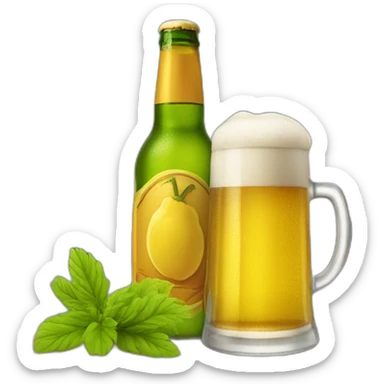 Aiolia buvant de la bière sticker