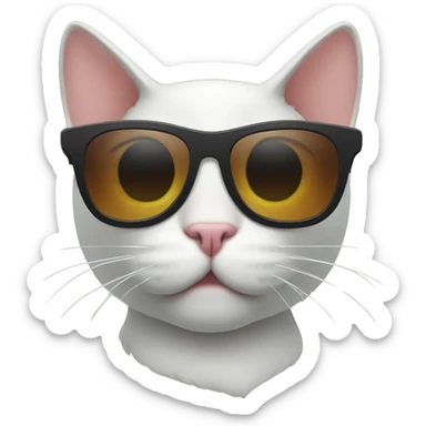 Cat with sunglasses sticker