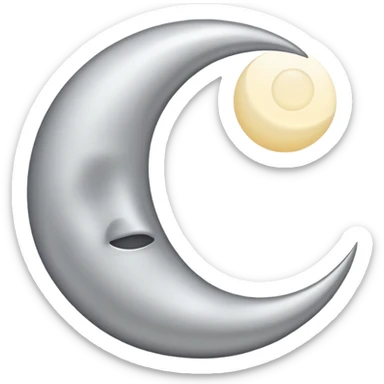 half moon sticker