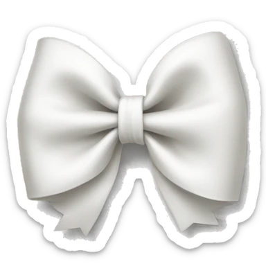 White bow  sticker