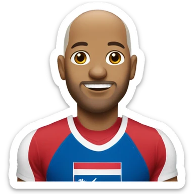 A big bald Puerto Rican guy wearing Nike dunks sticker