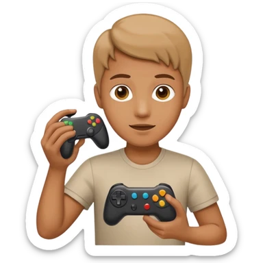 Une personne qui a un control dans la main avec un 0 sticker