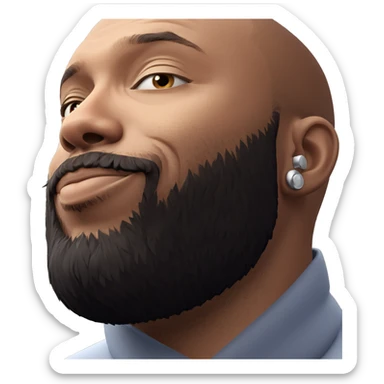 casual male portrait with facial hair sticker