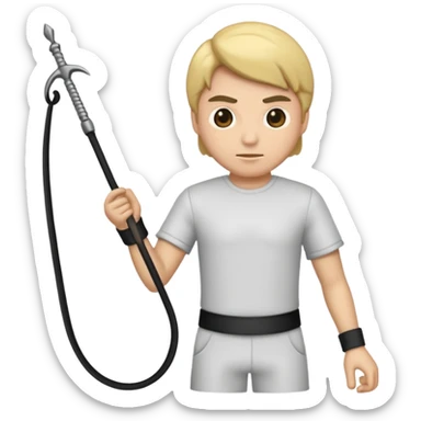 men with whips sticker