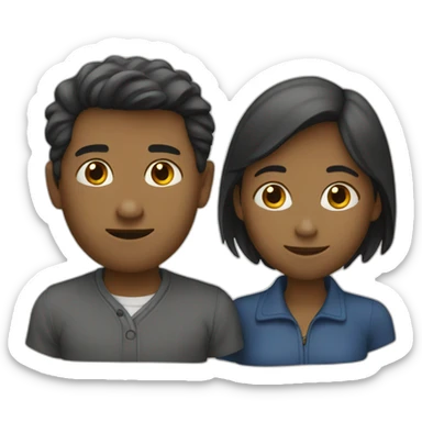 Deux personnes qui s'embrasse . sticker