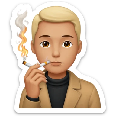 Has una persona fumando sticker