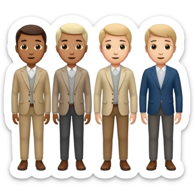 group men wearing  smart casual sticker