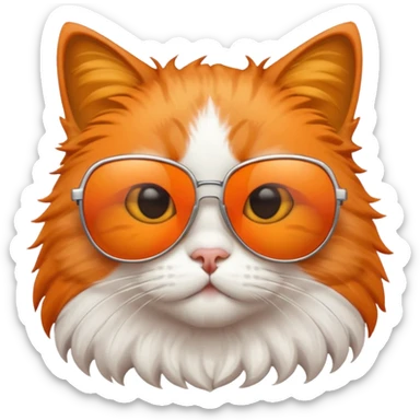Cat with sunglasses sticker