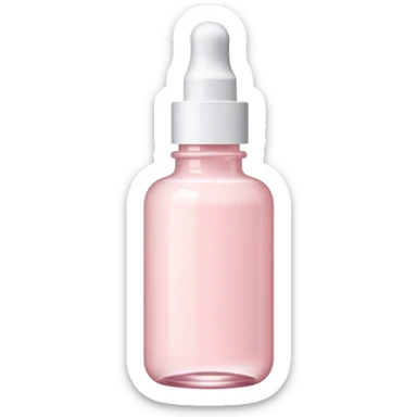 Pale pink serum bottle with white top sticker