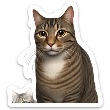 realistic indoor cat portrait sticker