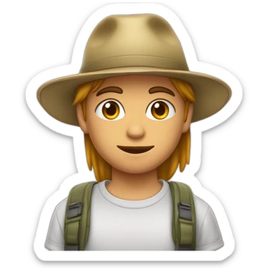 Joven , Moreno, Con gorra en su cabeza, Vendiendo ropa sticker