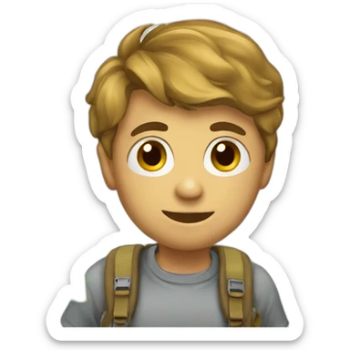 An emoji of a student with backpack sticker