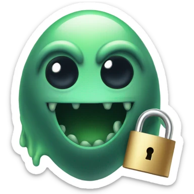 locked in alien emoji emoji sticker