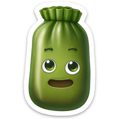 Pickle in a pouch sticker