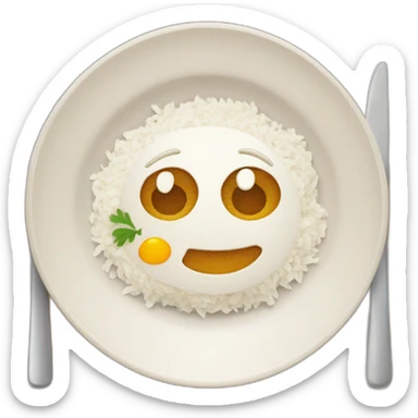 plate with pilaf sticker