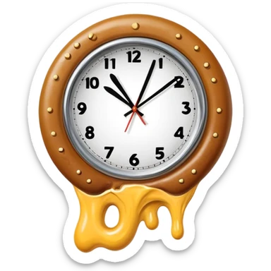 salvador dali melted spam clock sticker