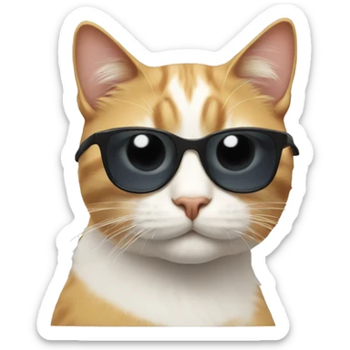 Cat with sunglasses sticker