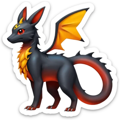 magma-gradients-colored Protogen-Salandit-Umbreon-Flareon-Hybrid (Full body) sticker