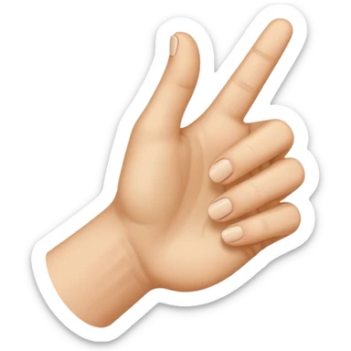 mano apuntando a la izquierda sticker