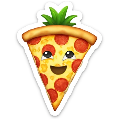 Pizza with pineapple  sticker