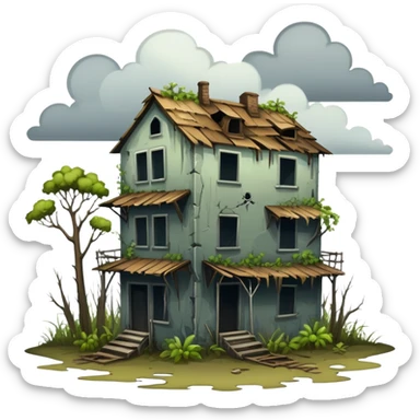 Gloomy Apocalyptic Aesthetic Scenery Deco sticker