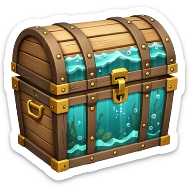 Treasure chest sea sticker